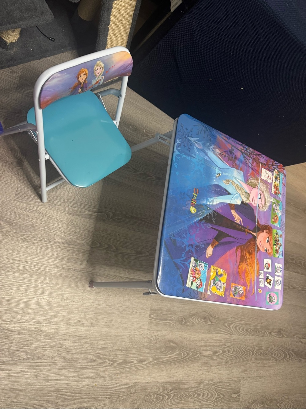Disney Frozen Kids Blue Folding Table and Chair Set